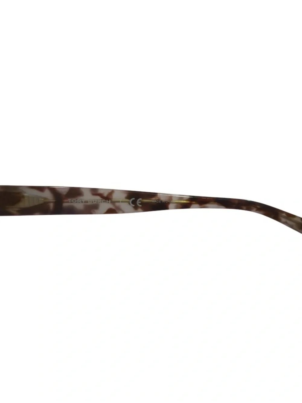 Tory Burch Brown Tortoiseshell Slim Rectangle Glasses